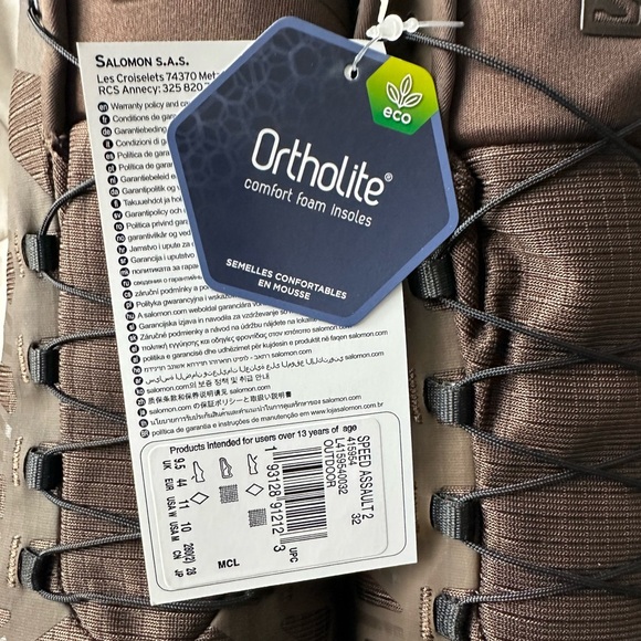 Salomon NIB Speed Assault 2 EarthBrown Unisex M10 W11 - Picture 6 of 6